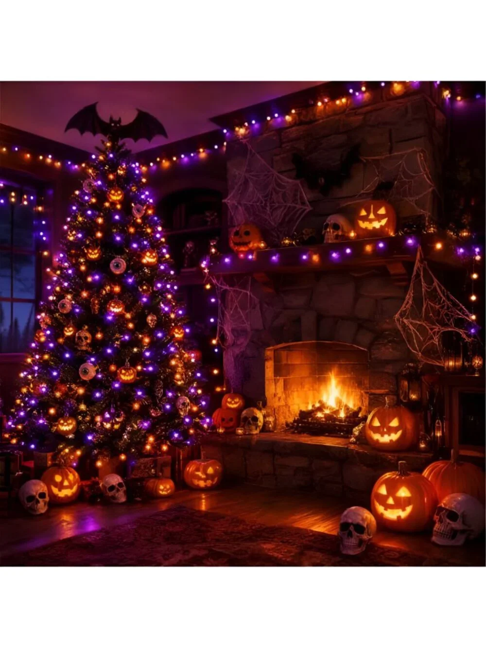 Halloween 300 LED String Lights, 100FT String Lights with 8